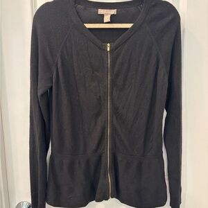Banana Republic black Zippered knit